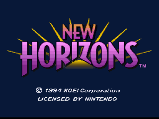 HORI Wireless Fighting Commander title screen for Super Nintendo